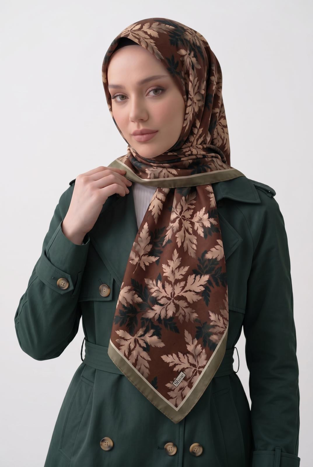 PAMUKSU SOFT EŞARP HAKİ KAHVE D-25