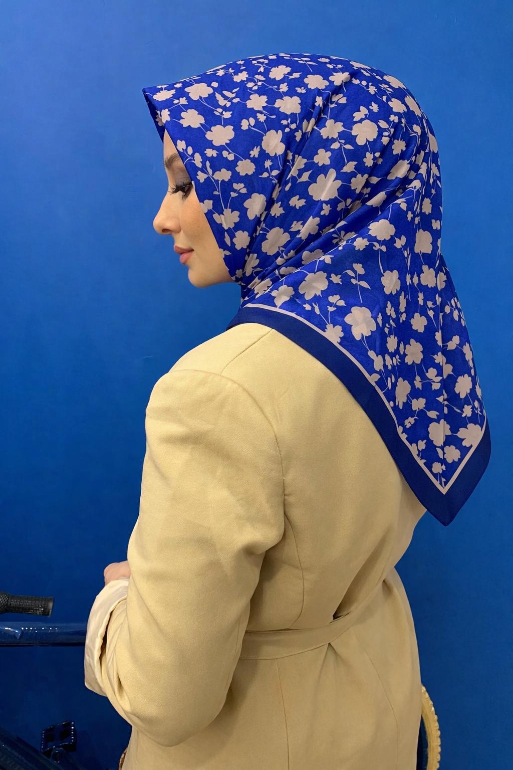 PAMUKSU SOFT EŞARP LACİVERT SAX D-14