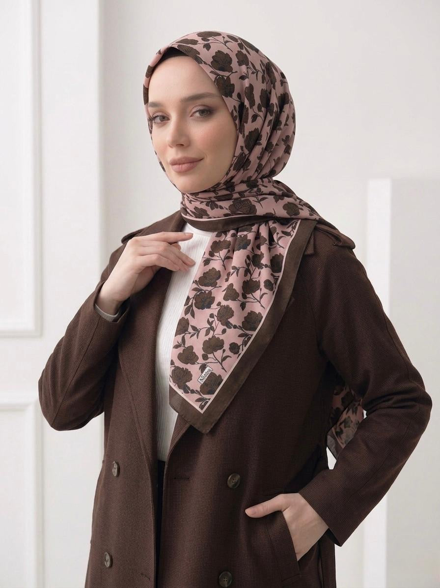 PAMUKSU SOFT EŞARP ACI KAHVE D-26
