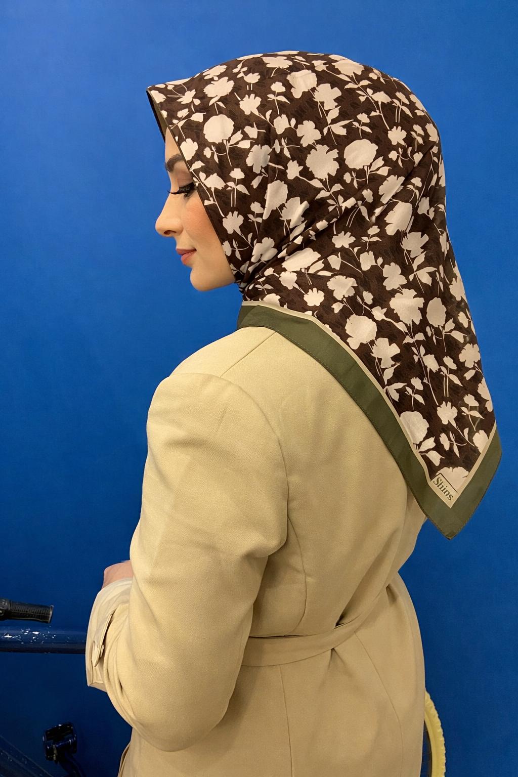 PAMUKSU SOFT EŞARP KAHVE YEŞİL D-14