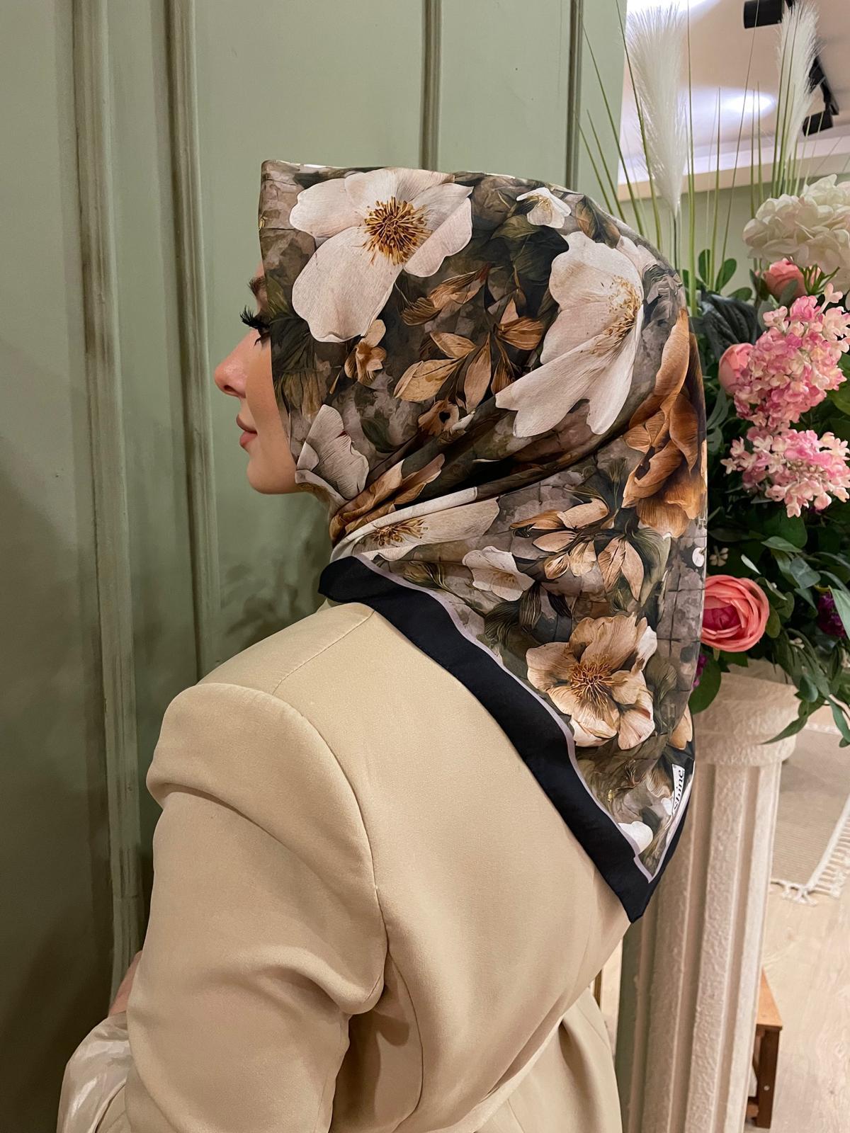 PAMUKSU SOFT EŞARP KAHVE YEŞİL D-11