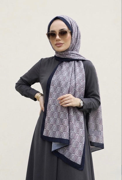 PAMUKSU SOFT ŞAL HALKA DESEN