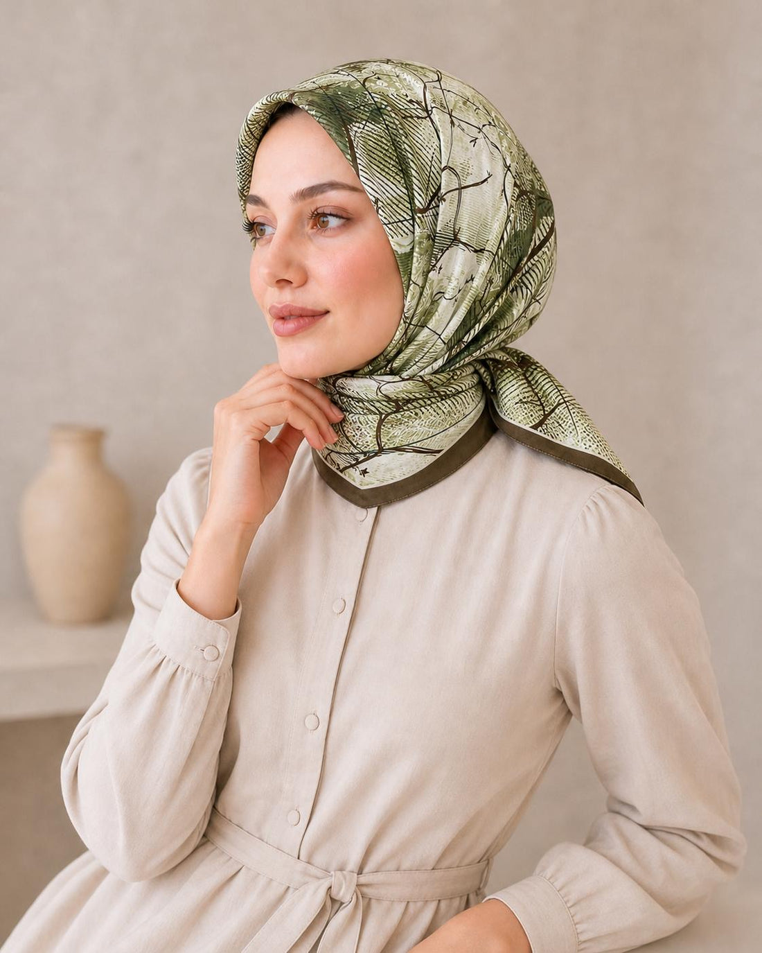 PAMUKSU SOFT EŞARP KAHVE D-24