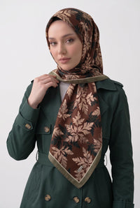 PAMUKSU SOFT EŞARP HAKİ KAHVE D-25