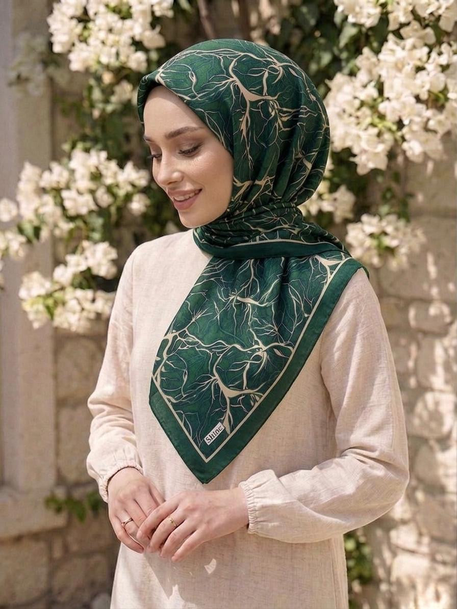 PAMUKSU SOFT EŞARP ZÜMRÜT YEŞİL D-22