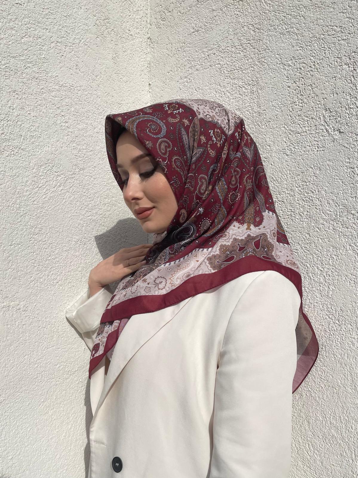PAMUKSU SOFT EŞARP BORDO D-2