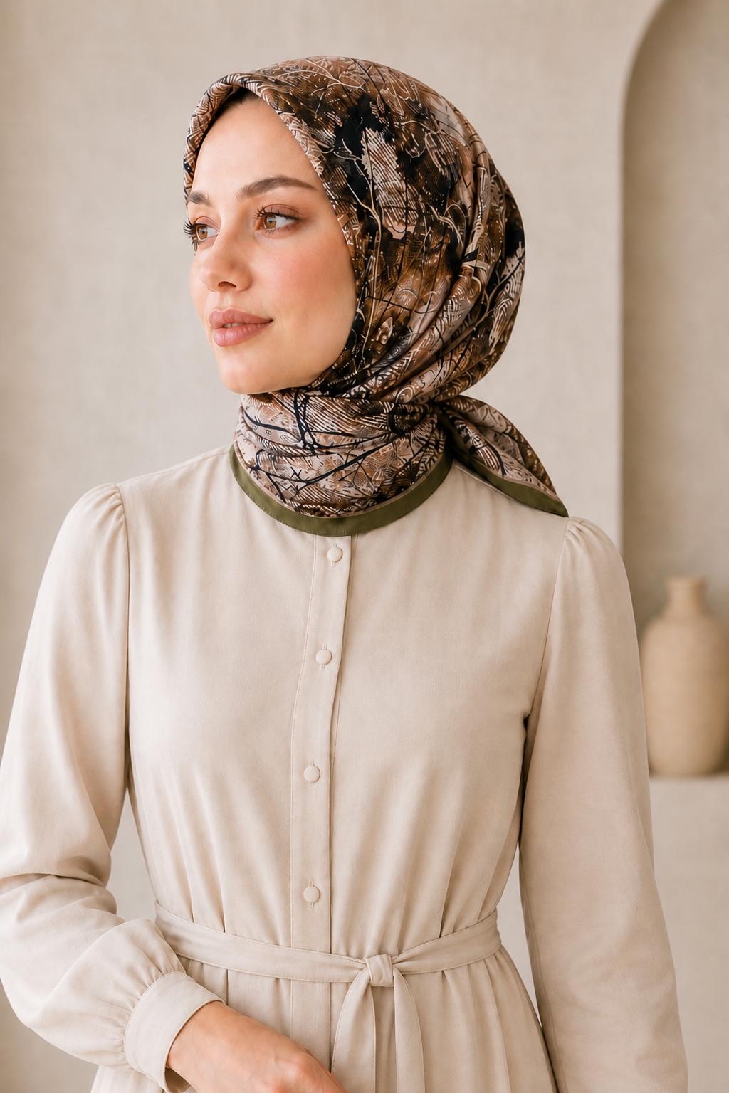PAMUKSU SOFT EŞARP AÇIK HAKİ D-24