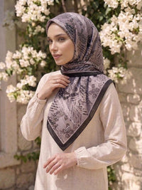 PAMUKSU SOFT EŞARP SİYAH PUDRA D-20