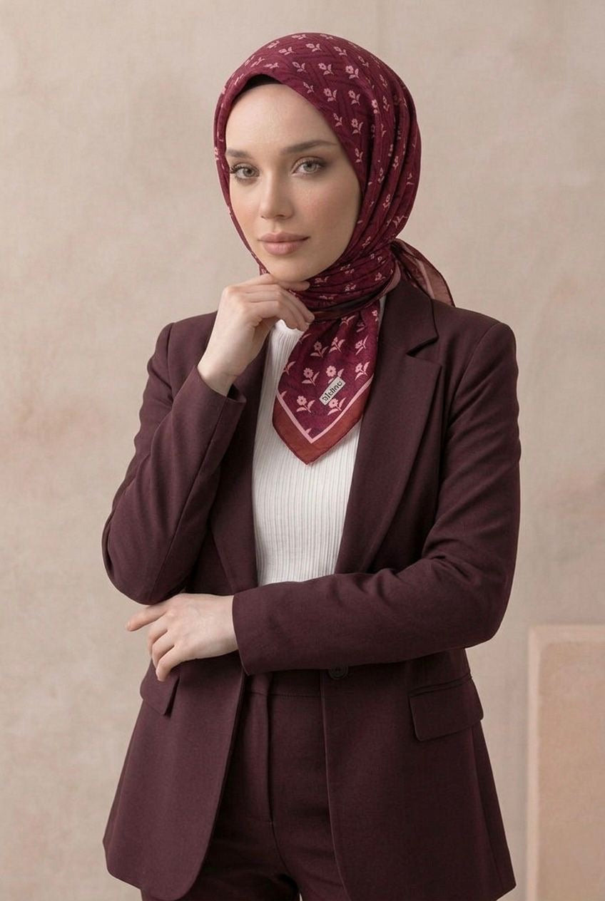 PAMUKSU SOFT EŞARP BORDO D-27