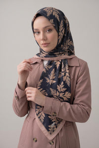 PAMUKSU SOFT EŞARP BEJ SİYAH D-25