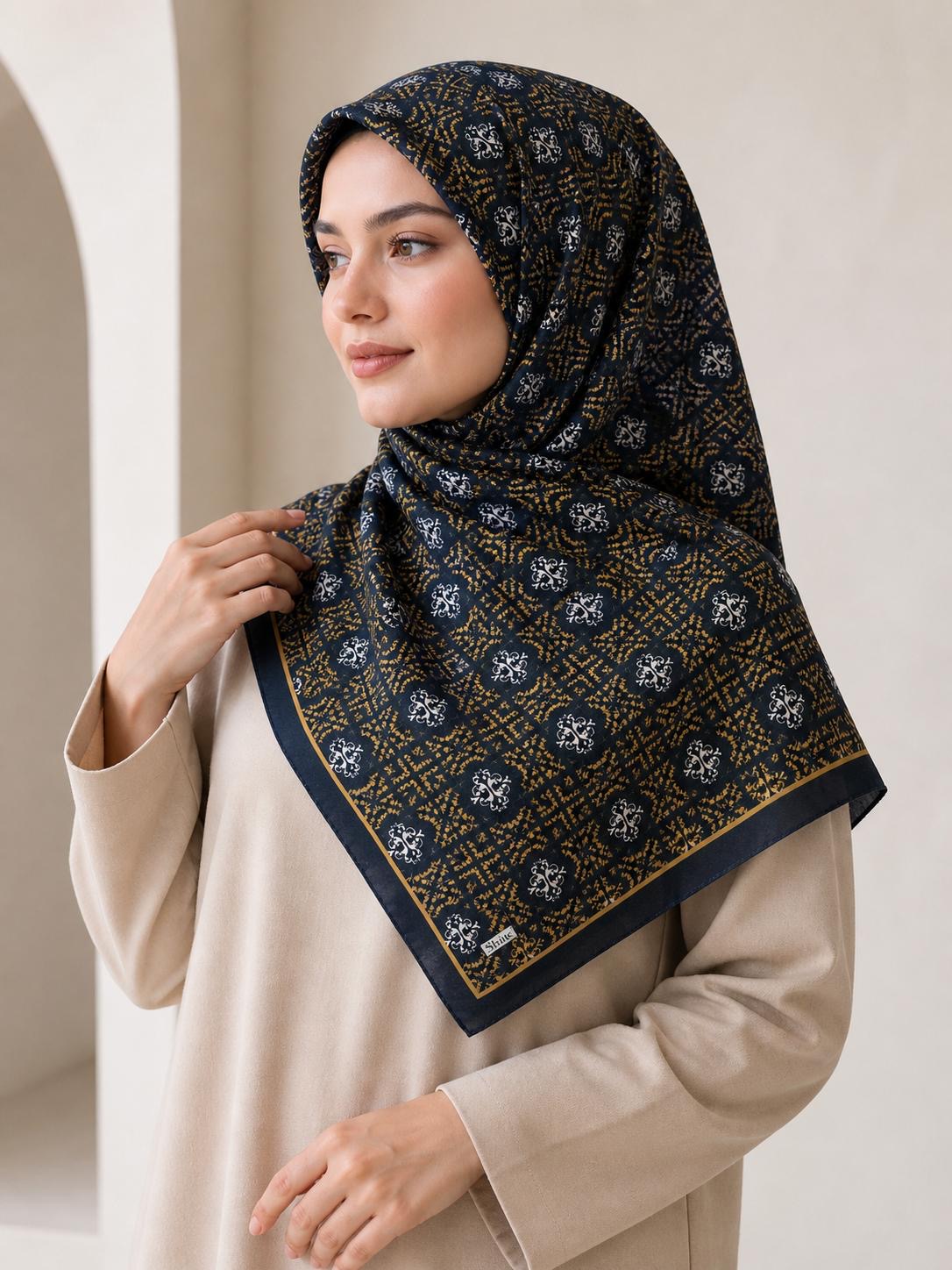 PAMUKSU SOFT EŞARP SİYAH GOLD D-23