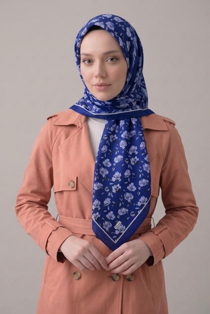 PAMUKSU SOFT EŞARP LACİVERT D-26