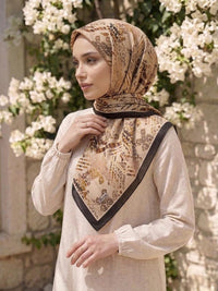 PAMUKSU SOFT EŞARP ACİ KAHVE BEJ D-20