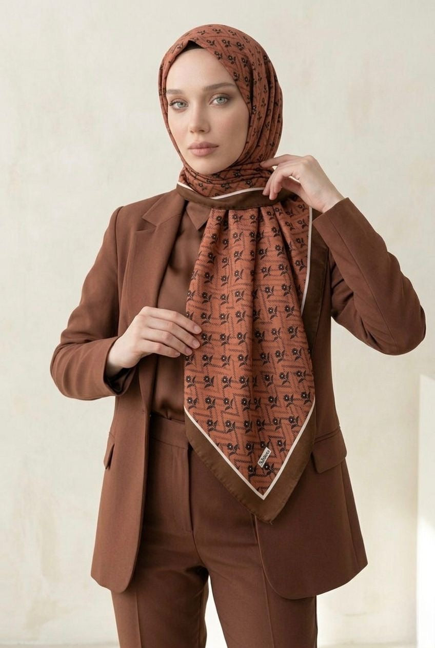 PAMUKSU SOFT EŞARP KAHVE D-27