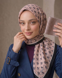PAMUKSU SOFT EŞARP SİYAH BEJ D-27