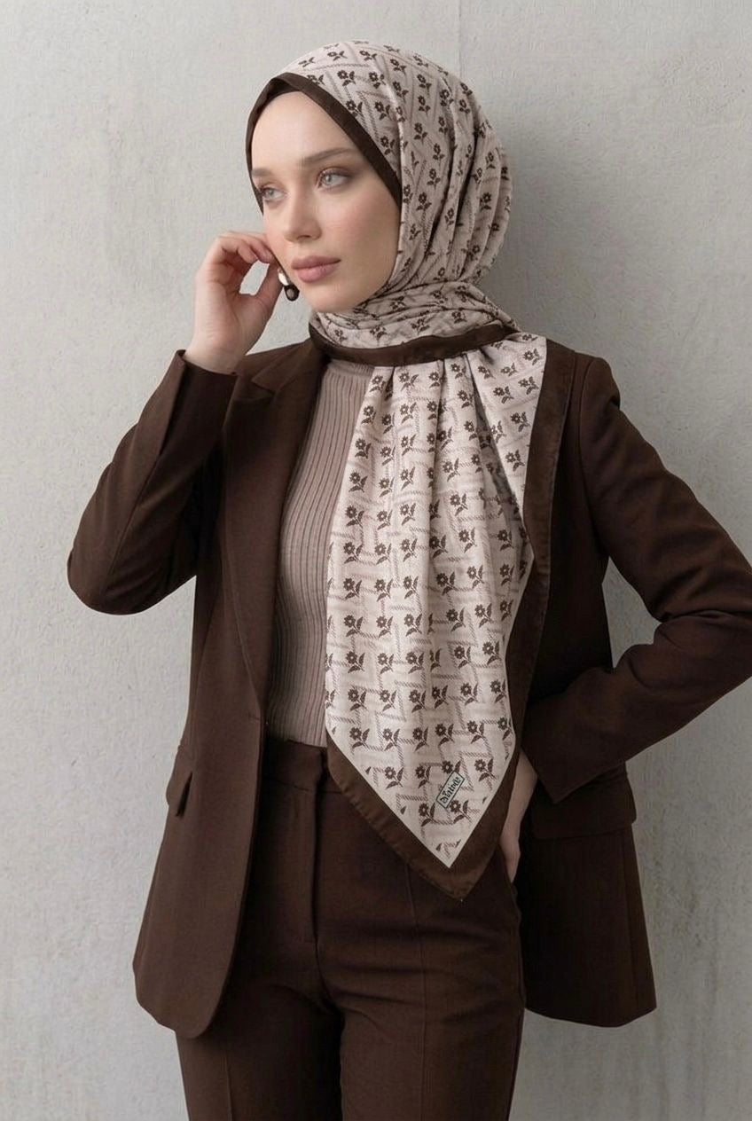 PAMUKSU SOFT EŞARP KAHVE D-27