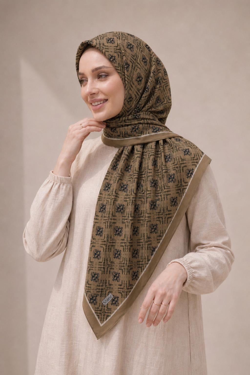 PAMUKSU SOFT EŞARP BEJ D-23