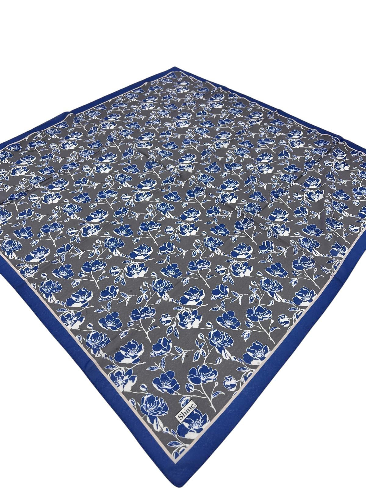 PAMUKSU SOFT EŞARP LACİVERT GRİ D-26