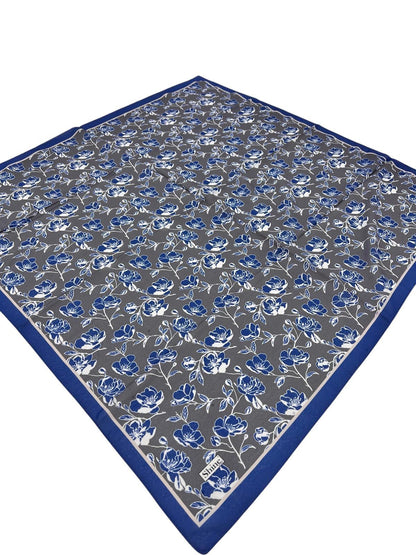 PAMUKSU SOFT EŞARP LACİVERT GRİ D-26