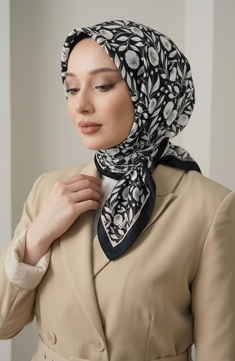 PAMUKSU SOFT EŞARP SİYAH D-17