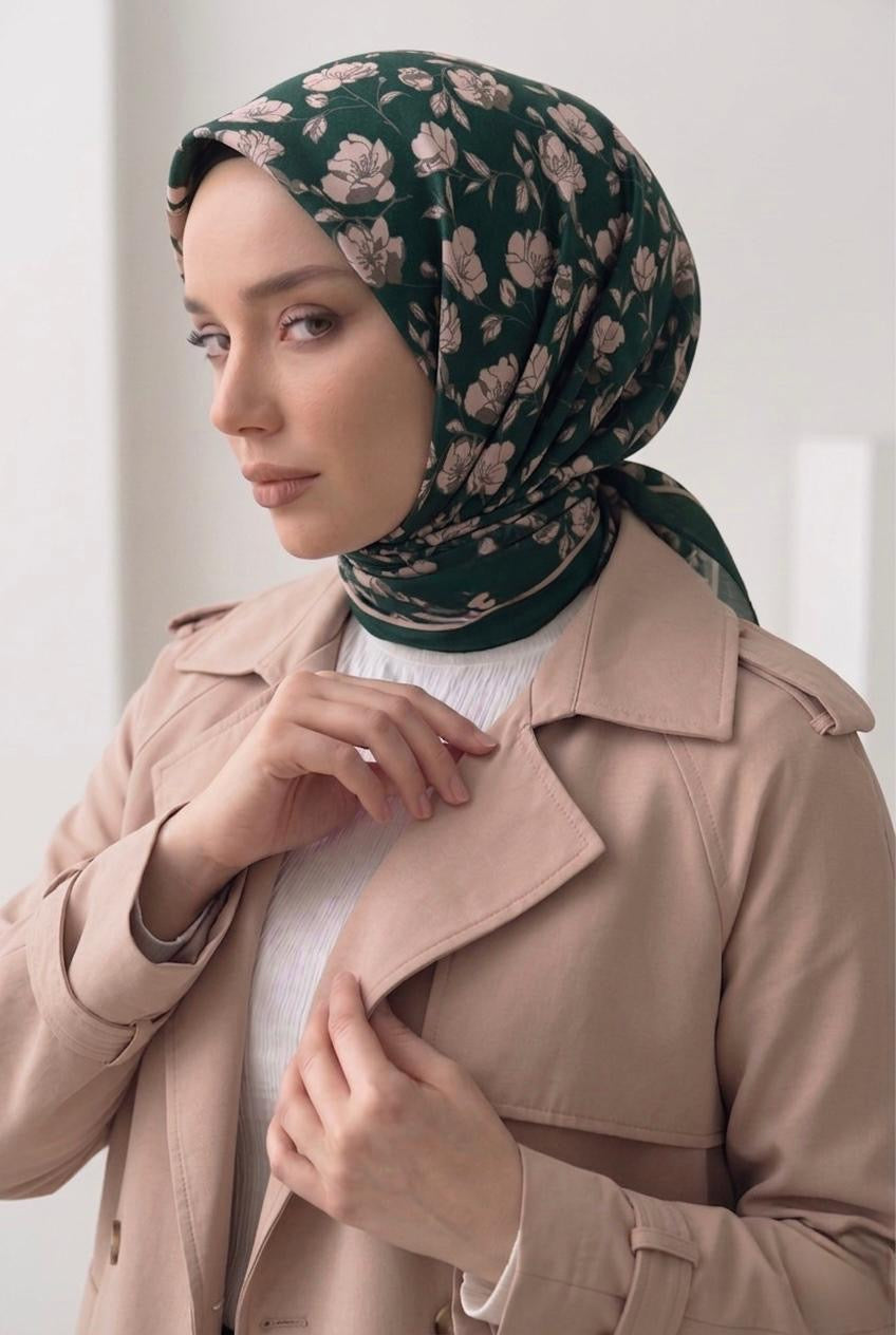 PAMUKSU SOFT EŞARP ZÜMRÜT BEJ D-26