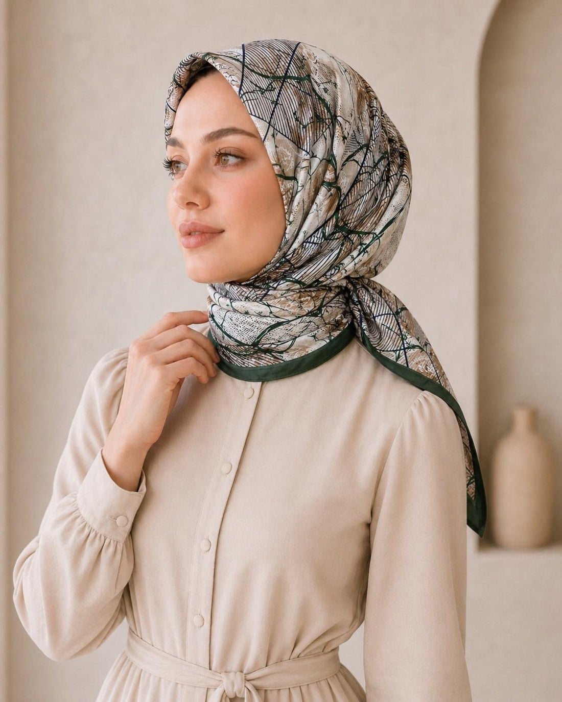 PAMUKSU SOFT EŞARP ZÜMRÜT D-24