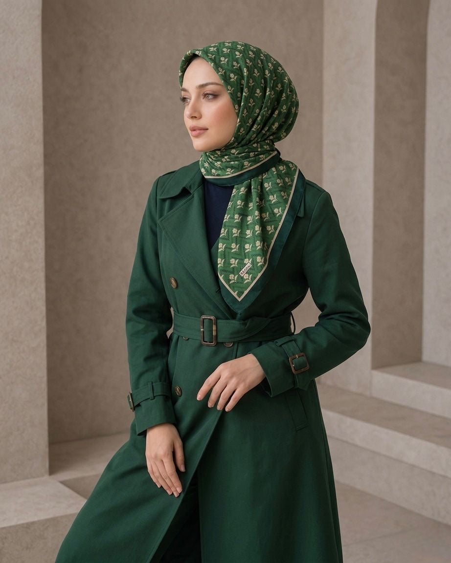 PAMUKSU SOFT EŞARP ZÜMRÜT D-27