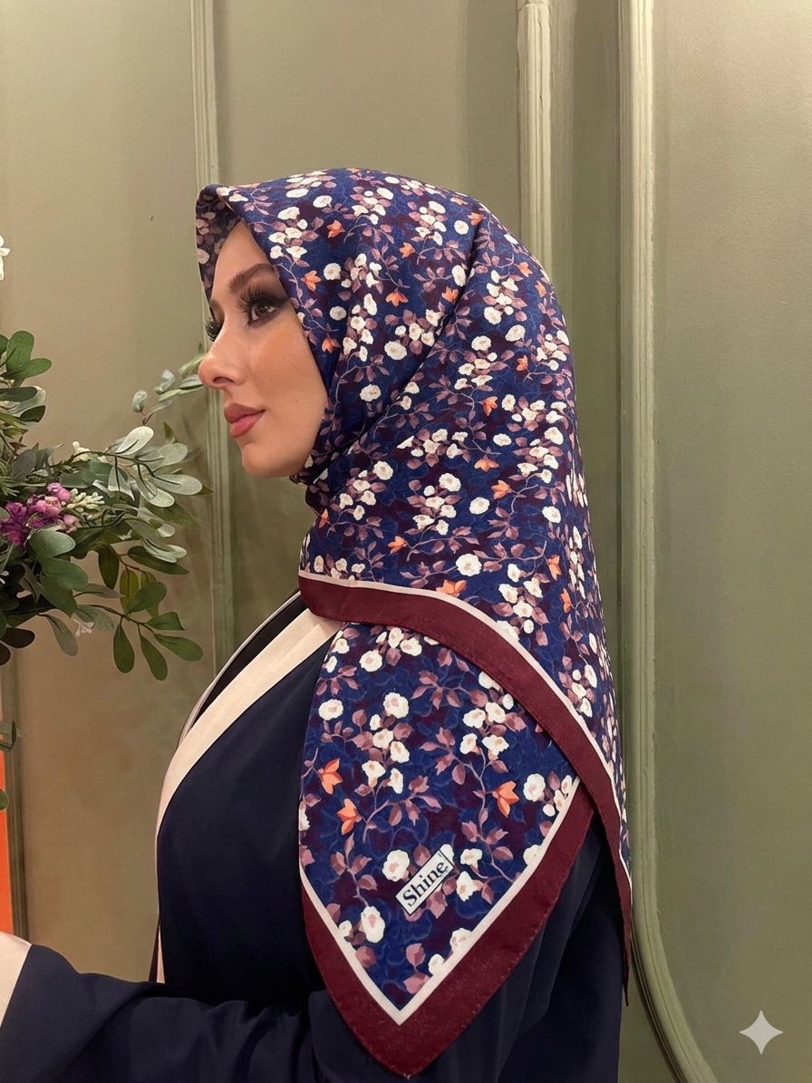 PAMUKSU SOFT EŞARP BORDO MOR D-15