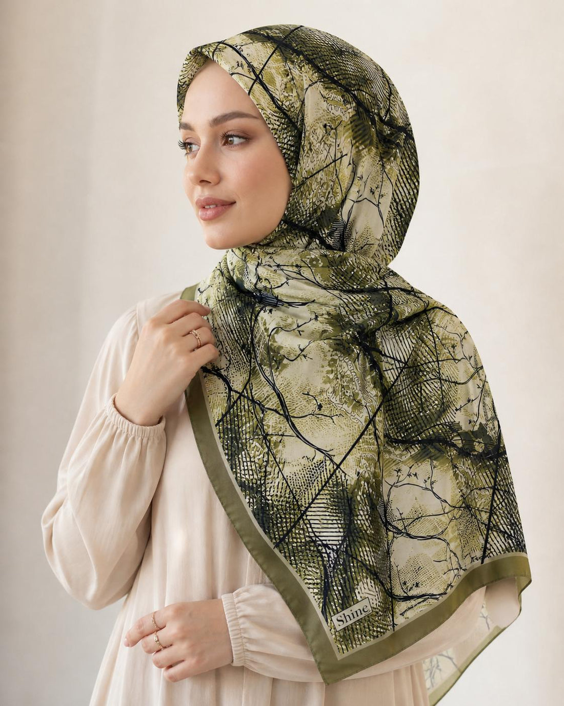 PAMUKSU SOFT EŞARP AÇIK HAKİ D-24