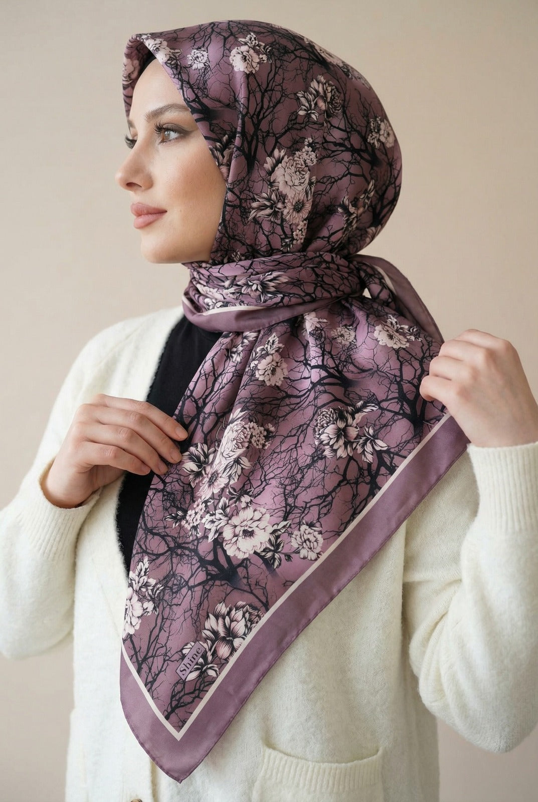 PAMUKSU SOFT EŞARP LİLA D-16