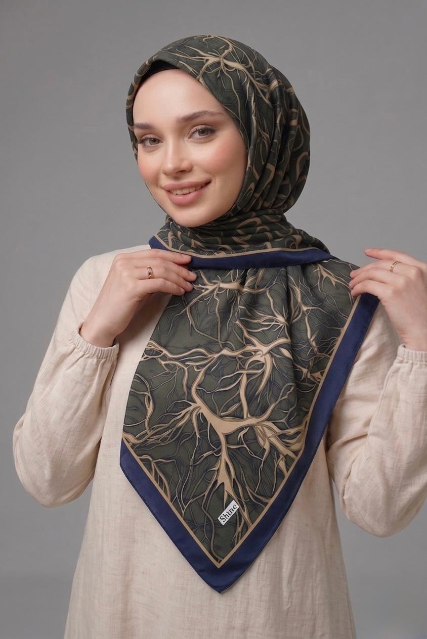 PAMUKSU SOFT EŞARP SİYAH GOLD D-22