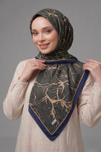PAMUKSU SOFT EŞARP SİYAH GOLD D-22