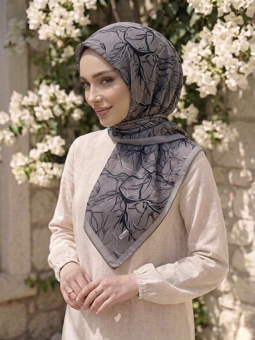PAMUKSU SOFT EŞARP AÇIK GRİ D-22