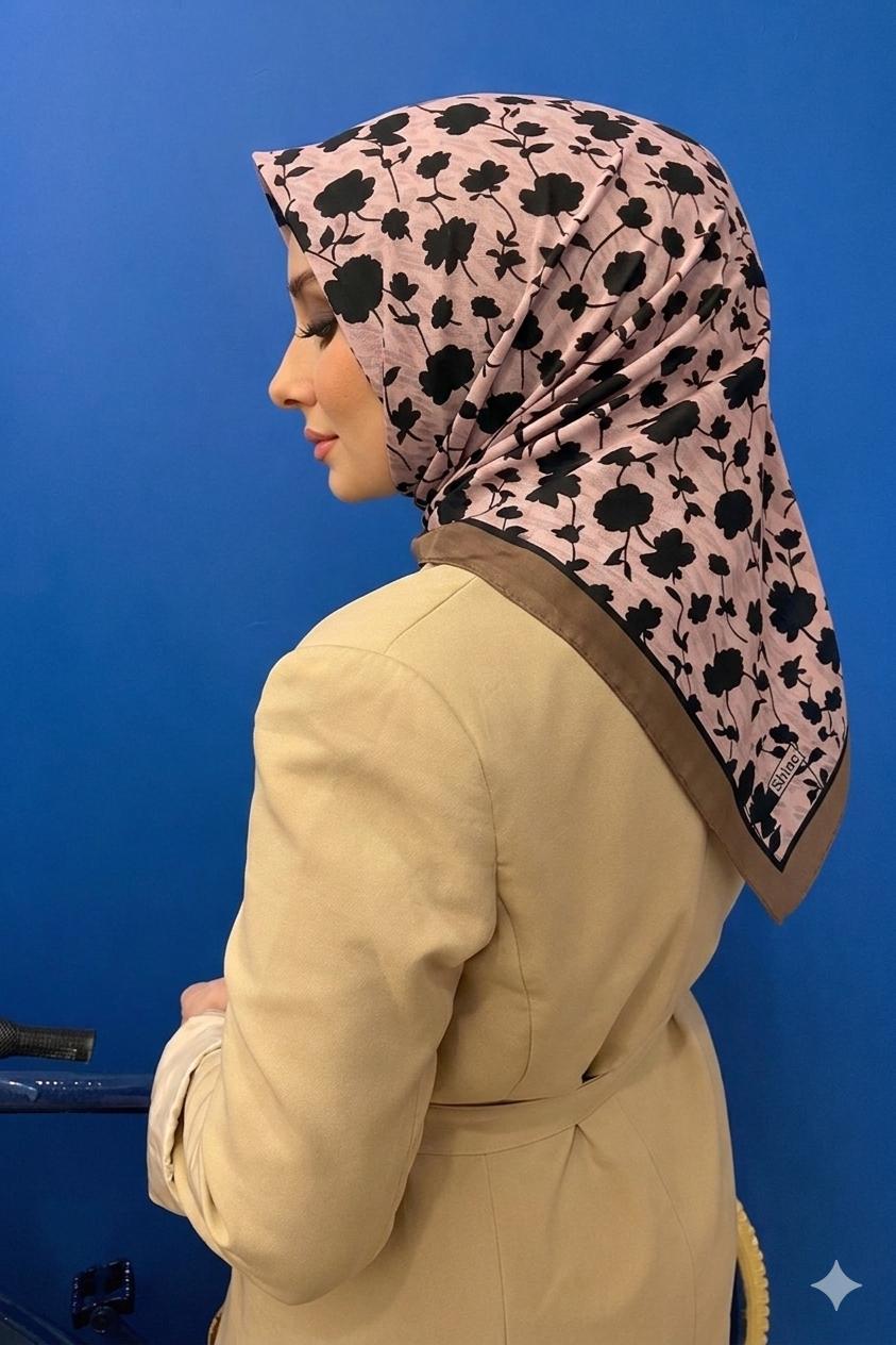 PAMUKSU SOFT EŞARP KAHVE SİYAH D-14