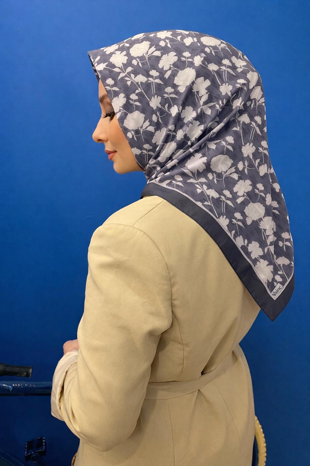 PAMUKSU SOFT EŞARP SİYAH GRİ D-14