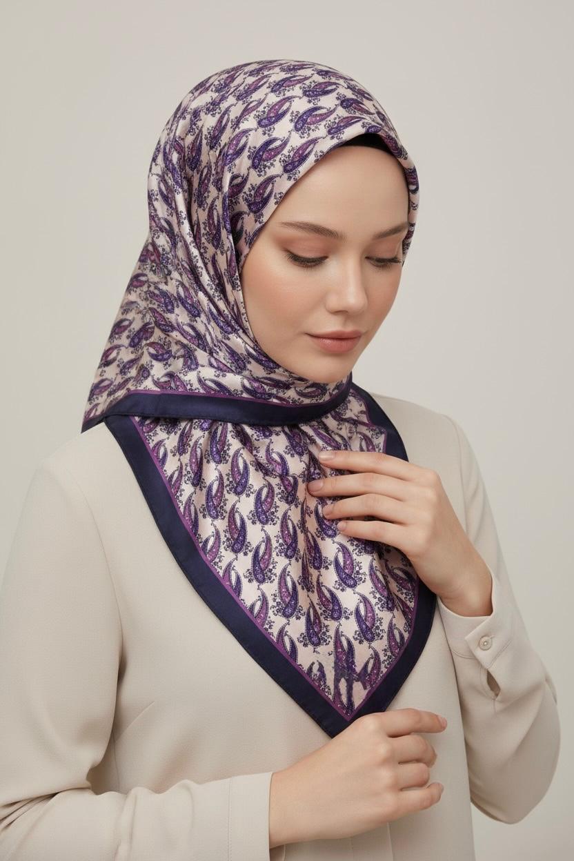 PAMUKSU SOFT EŞARP MOR D-28