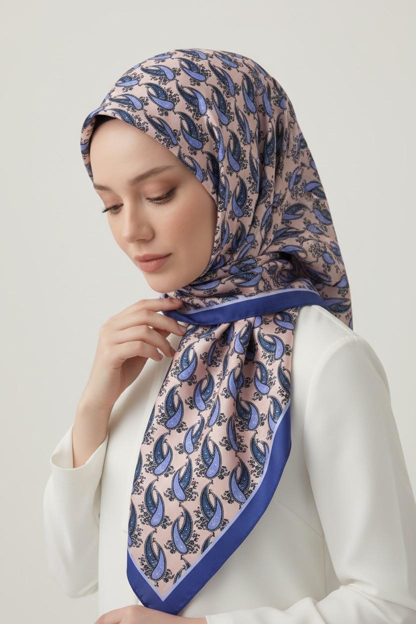 PAMUKSU SOFT EŞARP LACİVERT D-28