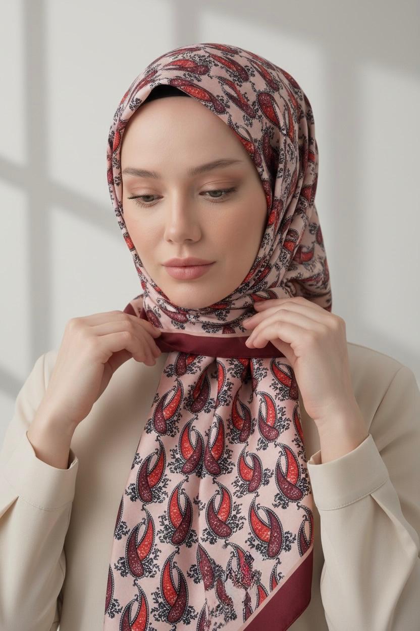 PAMUKSU SOFT EŞARP BORDO D-28