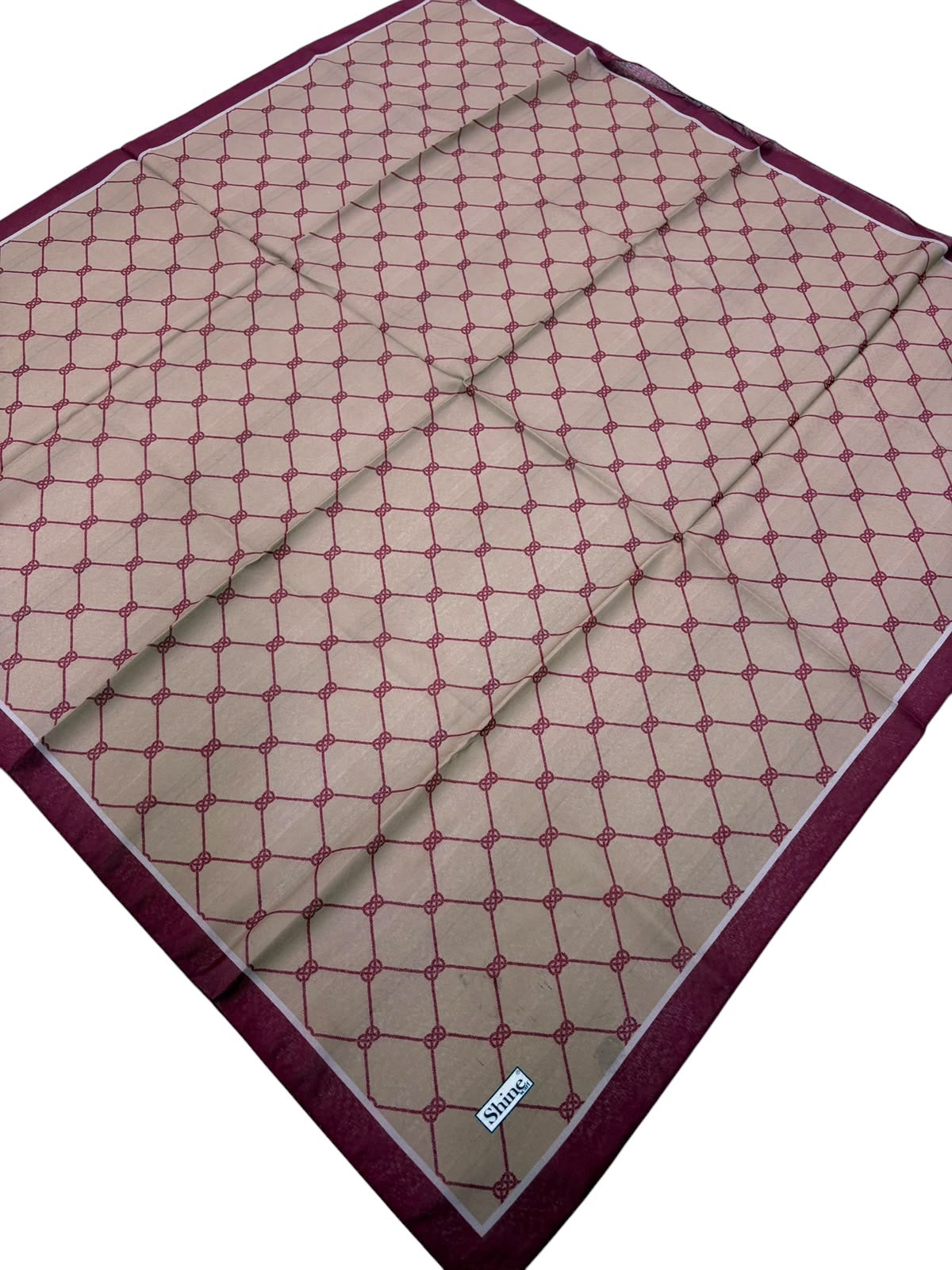 PAMUKSU SOFT EŞARP BORDO BEJ D-29