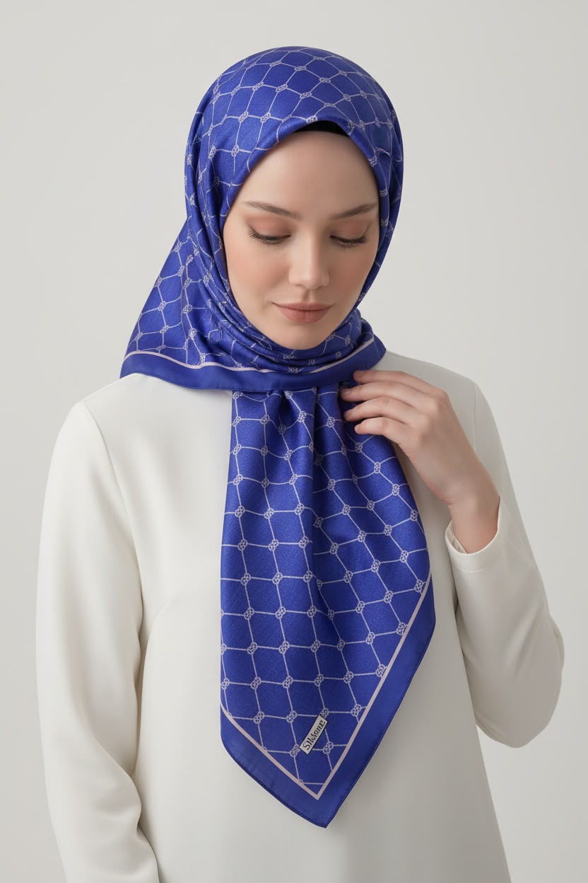 PAMUKSU SOFT EŞARP LACİVERT D-29