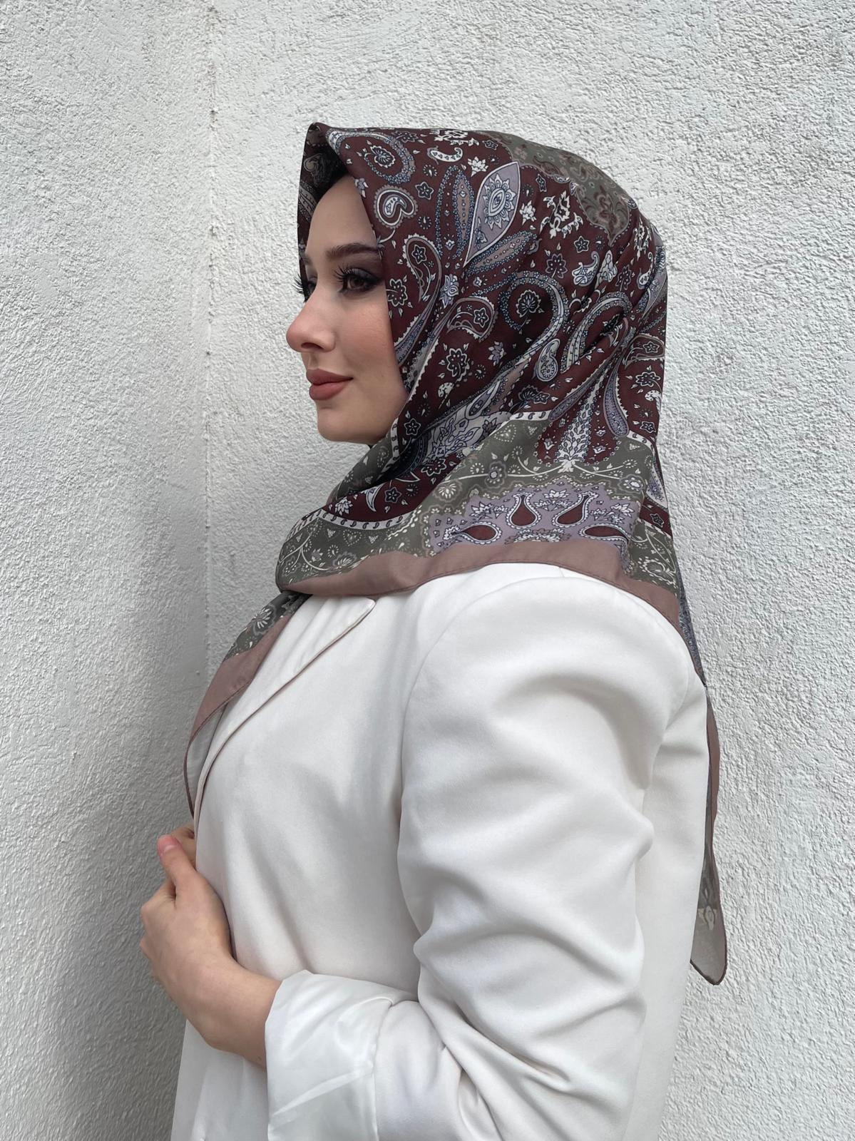PAMUKSU SOFT EŞARP  KAHVE BEJ D-2