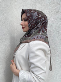 PAMUKSU SOFT EŞARP  KAHVE BEJ D-2