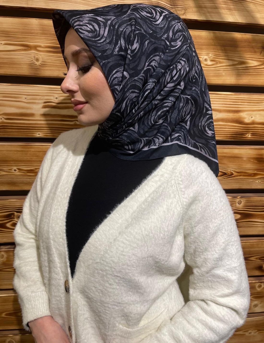 PAMUKSU SOFT EŞARP SİYAH D-8