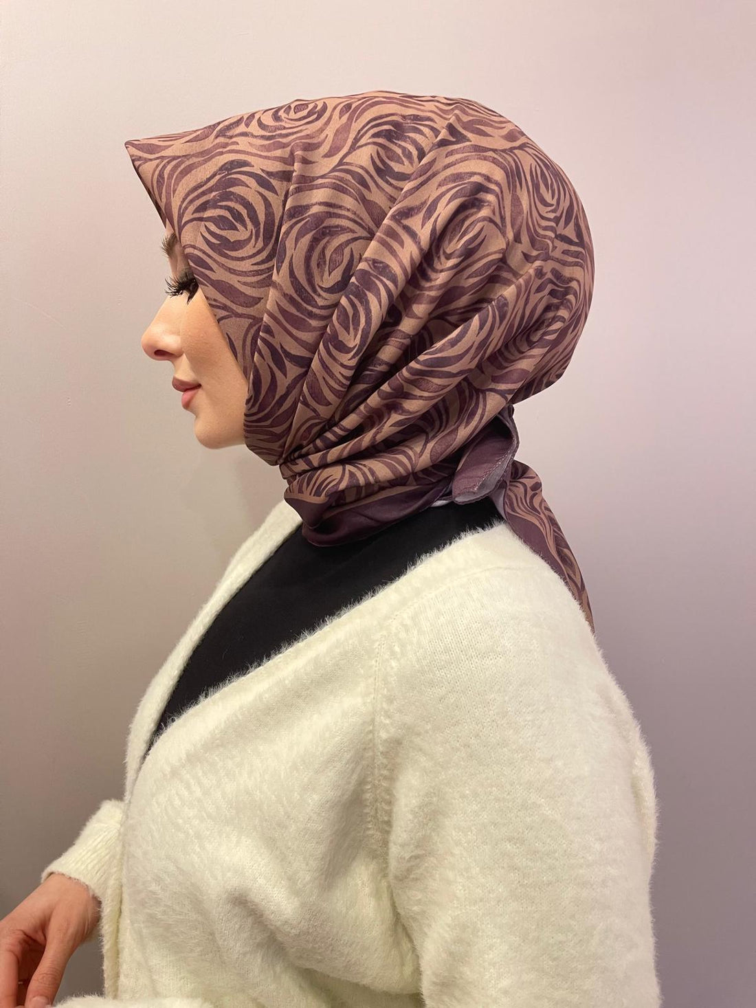 PAMUKSU SOFT EŞARP KOYU LİLA D-8