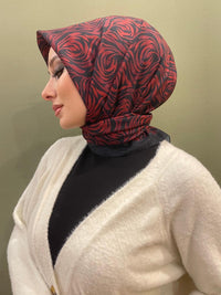 PAMUKSU SOFT EŞARP BORDO SİYAH D-8