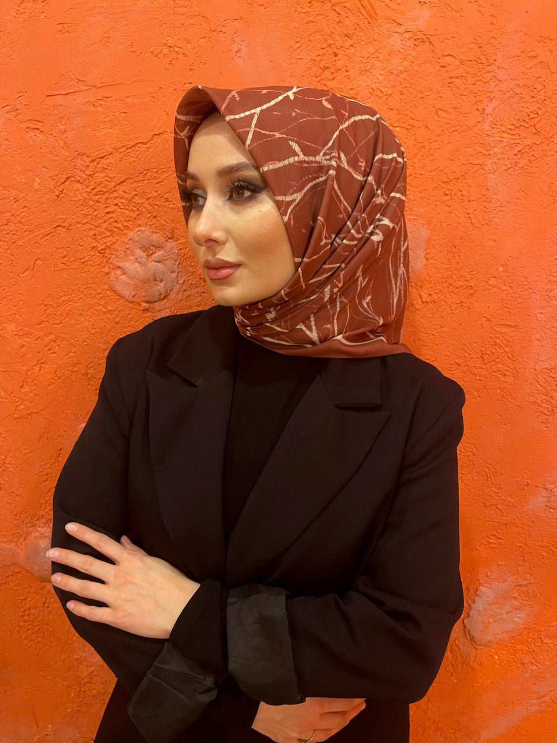 PAMUKSU SOFT EŞARP KOYU PUDRA D-10