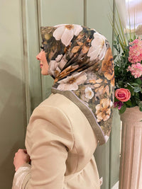 PAMUKSU SOFT EŞARP KAHVE YEŞİL D-11