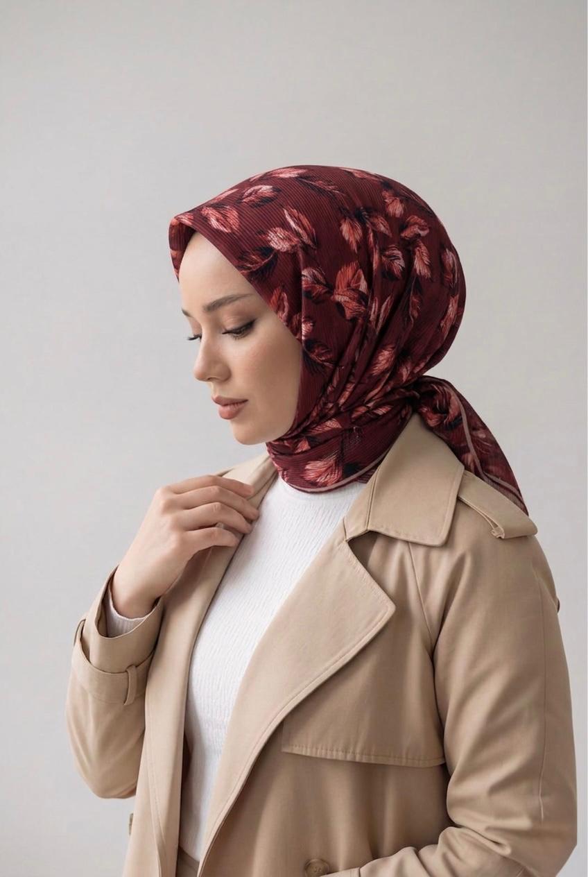 SUR İPEK LİFE SOFT EŞARP BORDO D-3