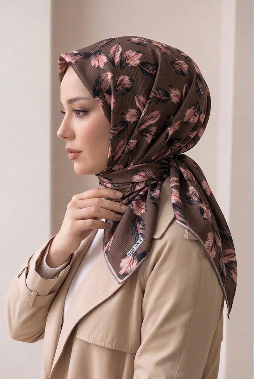 SUR İPEK LİFE SOFT EŞARP KAHVE D-3
