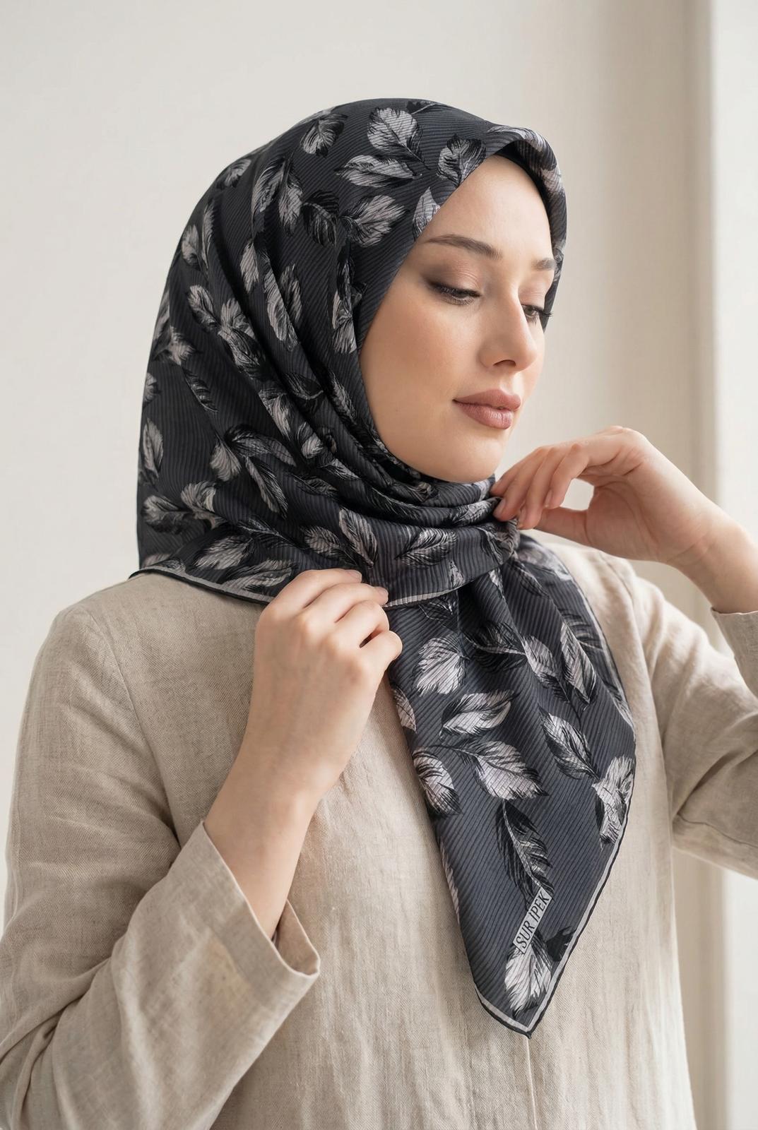 SUR İPEK LİFE SOFT EŞARP FÜME D-3